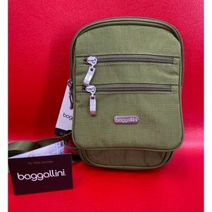 Baggallini RFID Journey Green Lightweight Water Resistant Crossbody Bag NWT